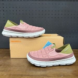 New W/ Box! Women's Merrell HUT MOC 2 Burlwood Avocado Mahogany Slip On Sneakers